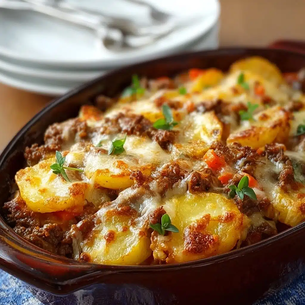 Southern Hamburger and Potato Casserole Recipe - Recipe Image