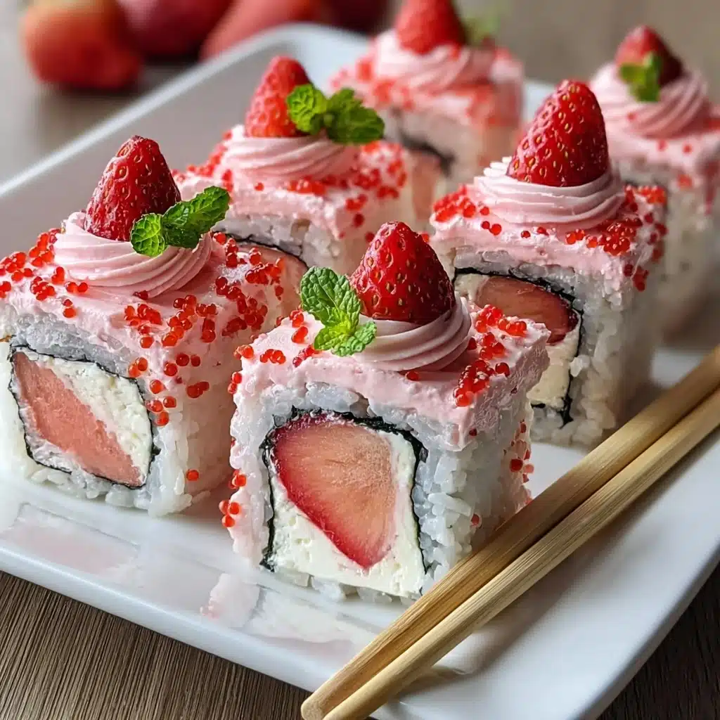 Strawberry Shortcake Sushi Recipe - Recipe Image