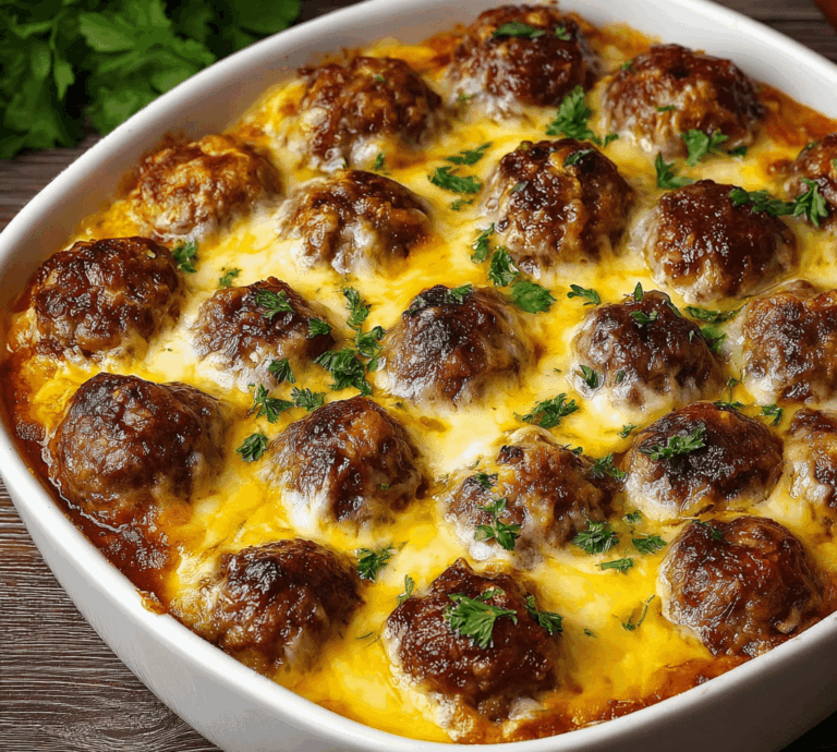 Dump-and-Bake Meatball Casserole Recipe
