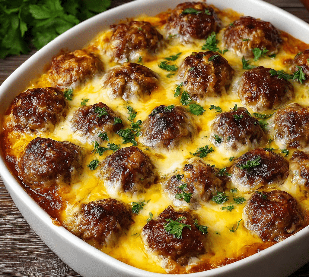 Dump-and-Bake Meatball Casserole Recipe