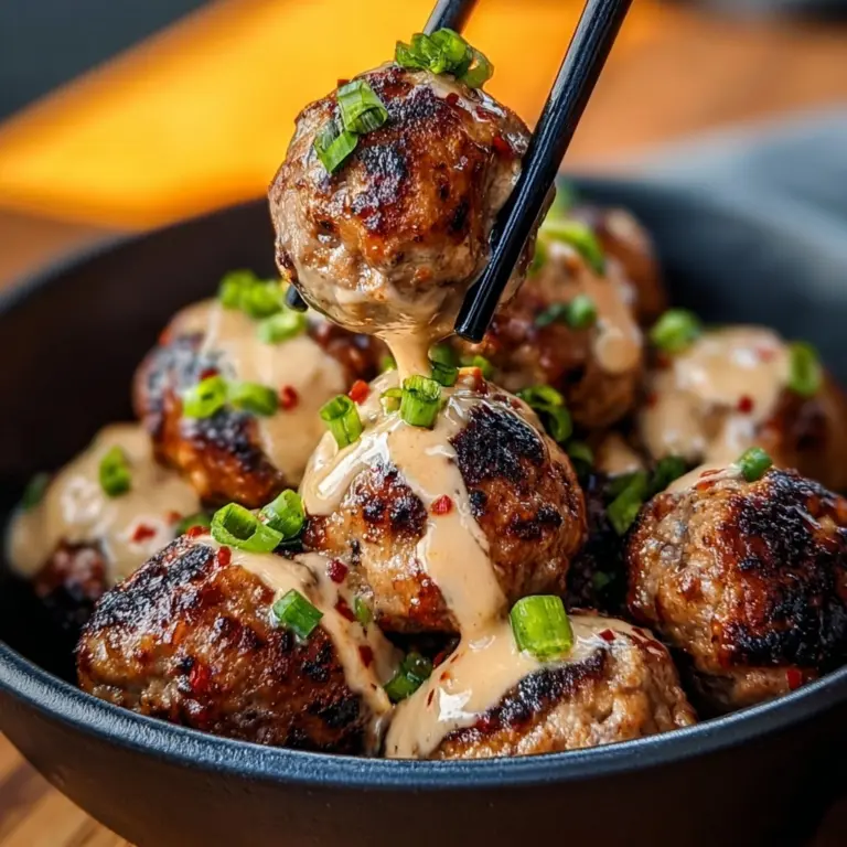 Korean BBQ Meatballs with Spicy Mayo Dip Recipe