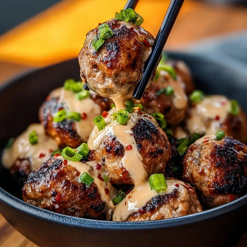 Korean BBQ Meatballs with Spicy Mayo Dip Recipe