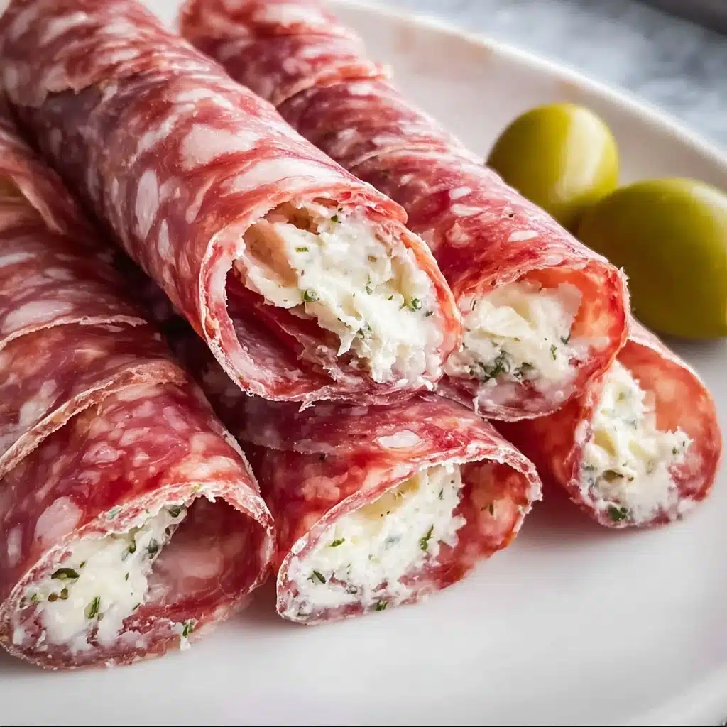 Cream Cheese Salami Roll Ups Recipe - Recipe Image