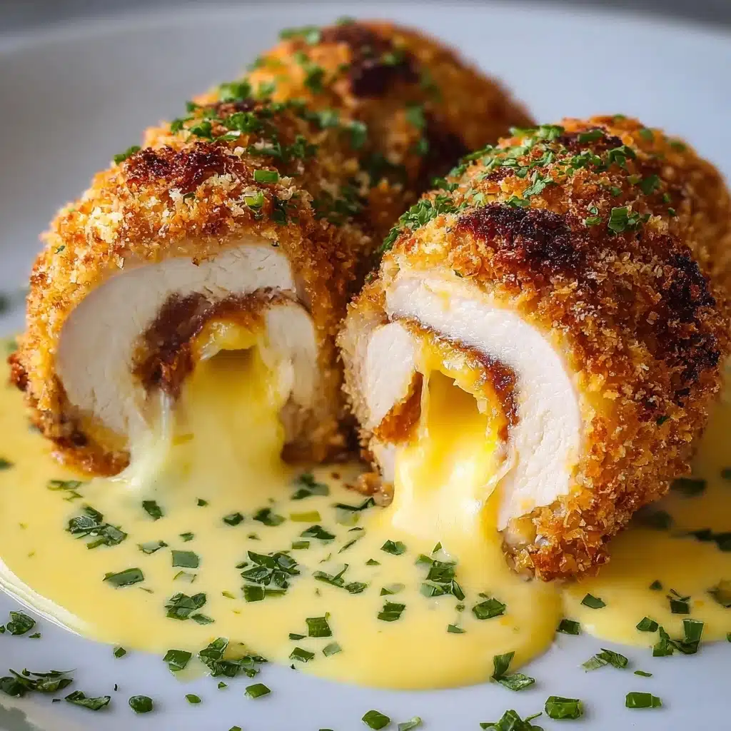 Chicken Cordon Bleu with Swiss Cheese Sauce is delicious Recipe - Recipe Image