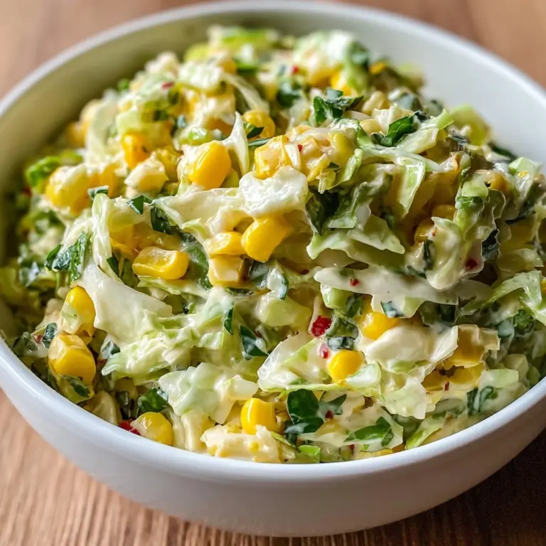 Shredded Green Cabbage: A crunchy base that gives great texture; ensure it’s fresh for the best taste Recipe