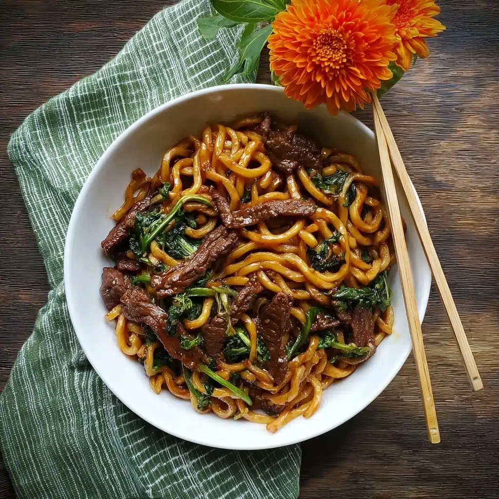 Simple Black Pepper Beef Udon  - Recipe Image