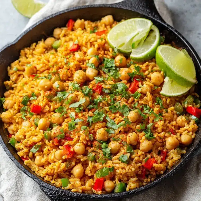 Taco-Spiced Chickpea and Rice Skillet Recipe