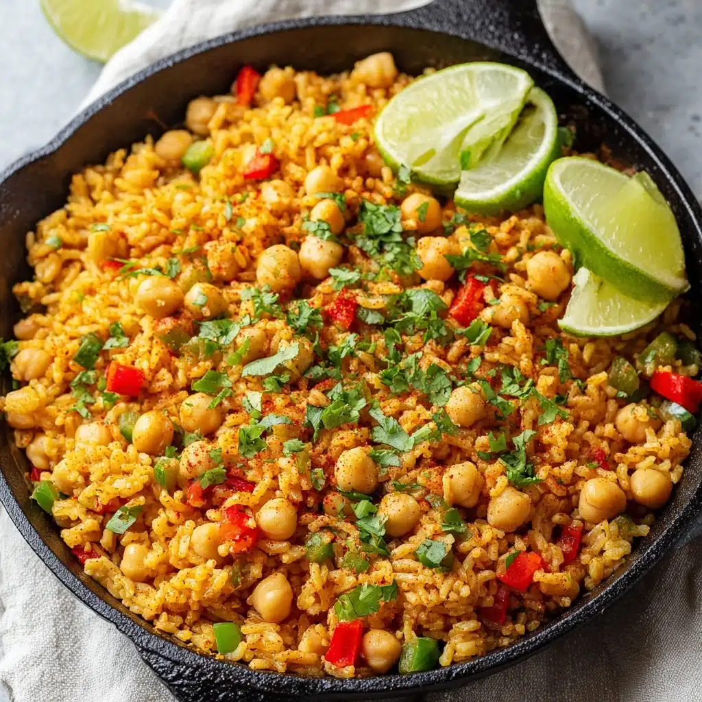 Taco-Spiced Chickpea and Rice Skillet Recipe