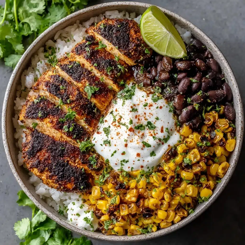 Mexican Street Corn Chicken Rice Bowl