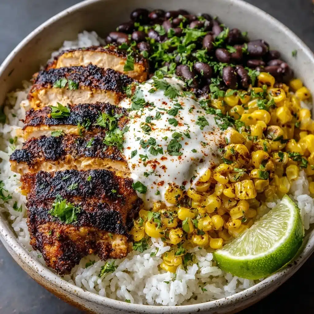 Mexican Street Corn Chicken Rice Bowl  - Recipe Image
