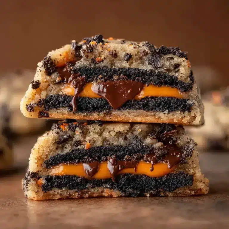 Halloween Oreo stuffed chocolate chip cookies Recipe