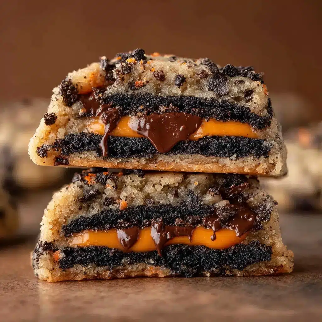 Halloween Oreo stuffed chocolate chip cookies Recipe - Recipe Image