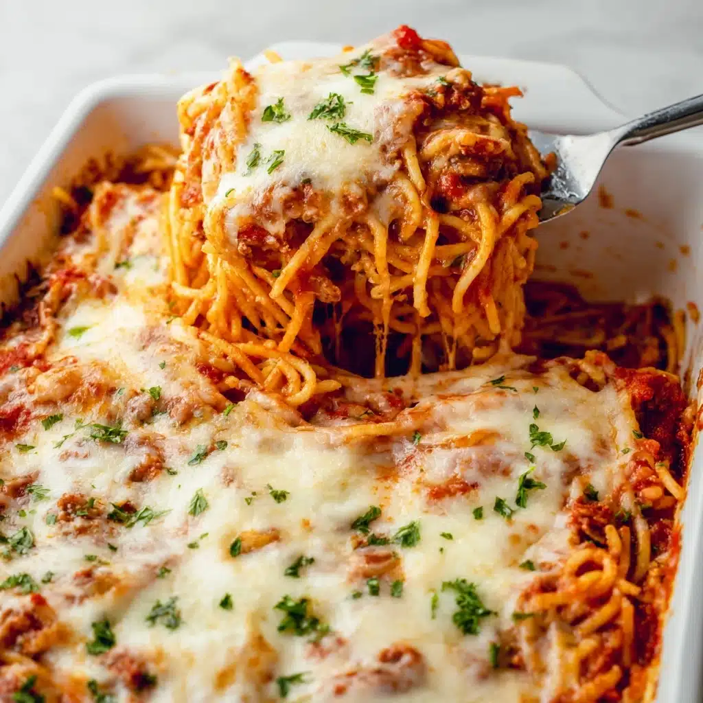 Baked Cream Cheese Spaghetti Casserole Recipe