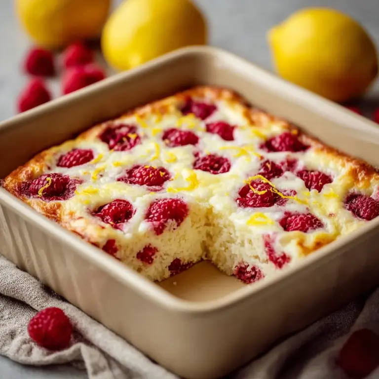 Lemon Raspberry Cottage Cheese Bake Recipe