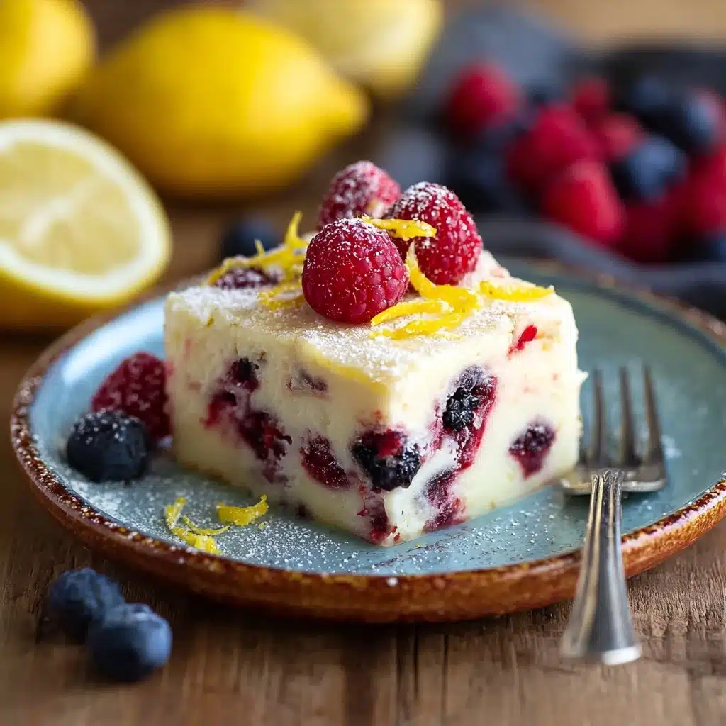 Lemon Raspberry Cottage Cheese Bake Recipe - Recipe Image