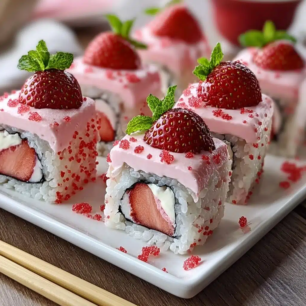 Strawberry Shortcake Sushi Recipe - Recipe Image