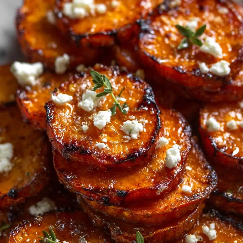 Roasted Sweet Potato Rounds with Honey & Feta Recipe
