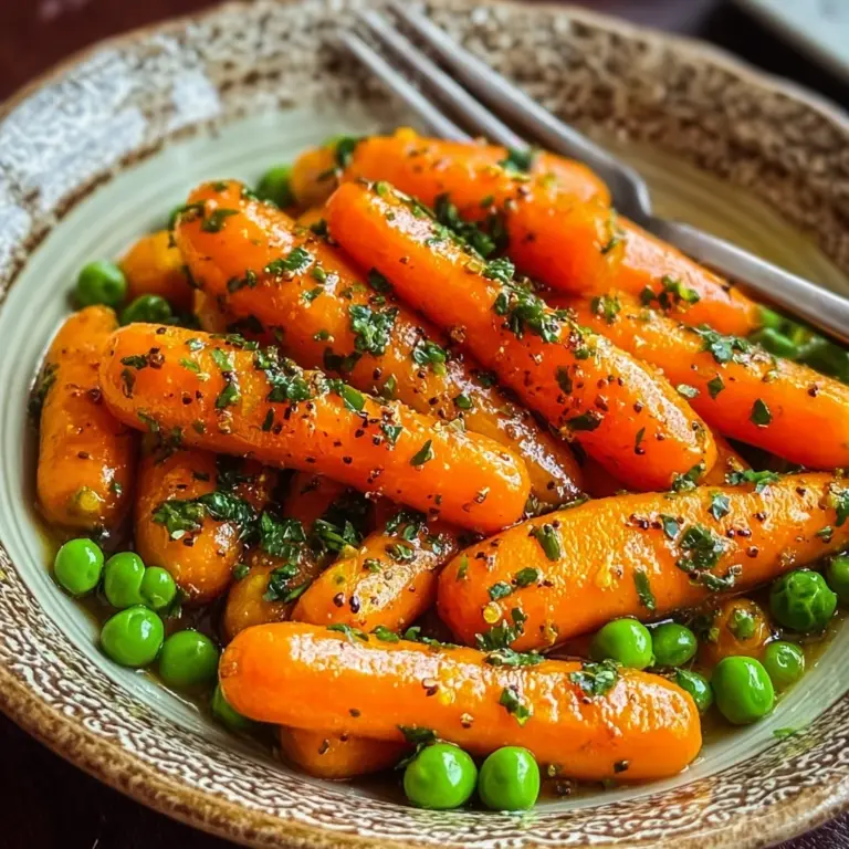 Honey Glazed Carrots & Peas Recipe