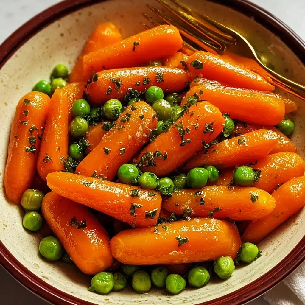 Honey Glazed Carrots & Peas Recipe - Recipe Image