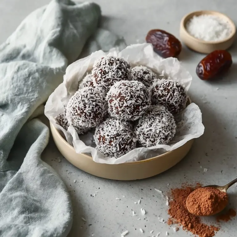 Easy Chocolate Coconut Date Energy Balls Recipe