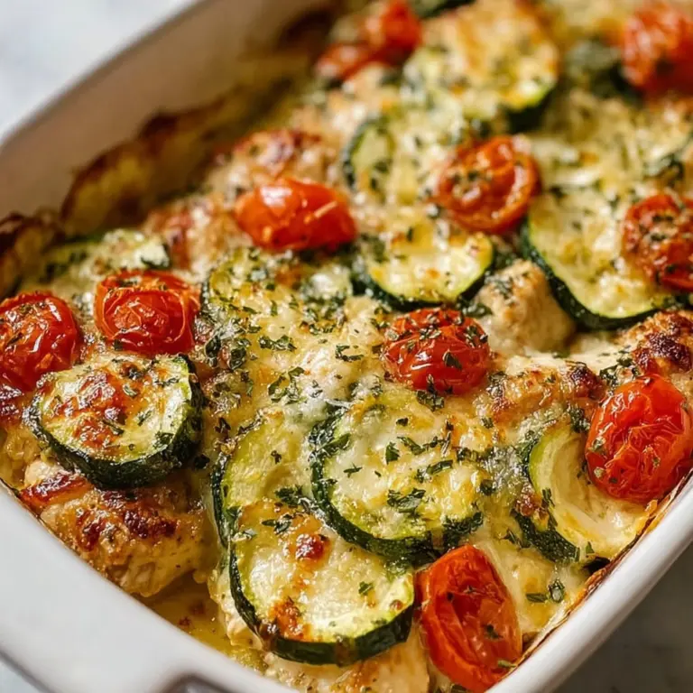 Mediterranean Chicken Zucchini Bake Recipe