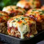 Garlic Parmesan Chicken Meatloaves Recipe
