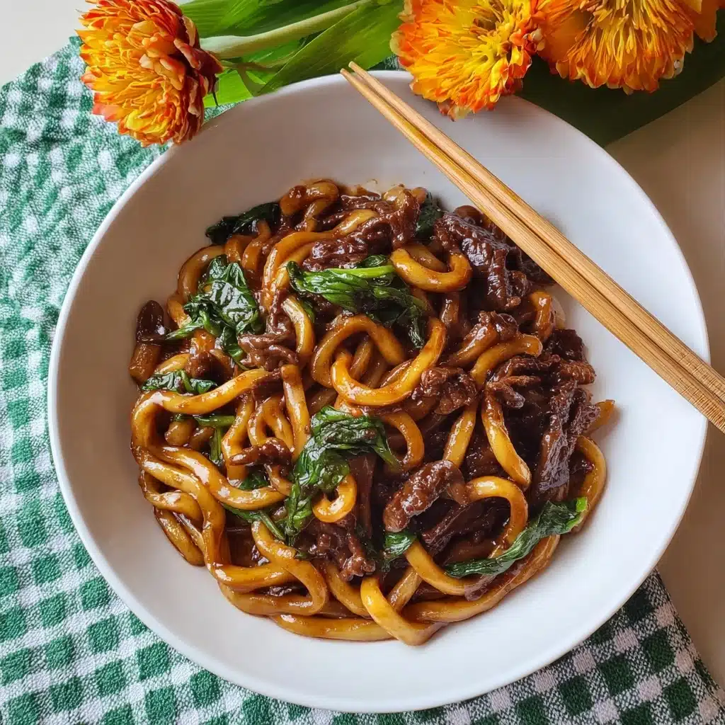 Simple Black Pepper Beef Udon