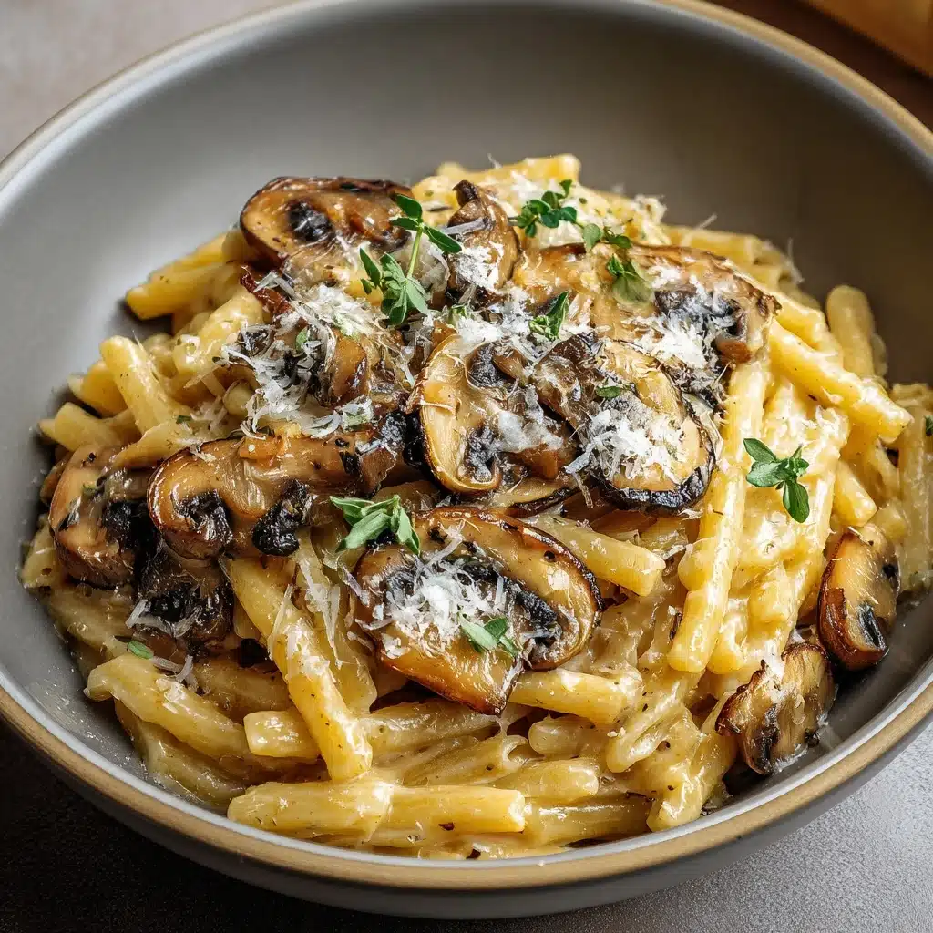 Caramelized Leek and Mushroom Gruyere Pasta Recipe - Recipe Image