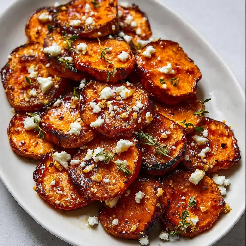Roasted Sweet Potato Rounds with Honey & Feta Recipe - Recipe Image