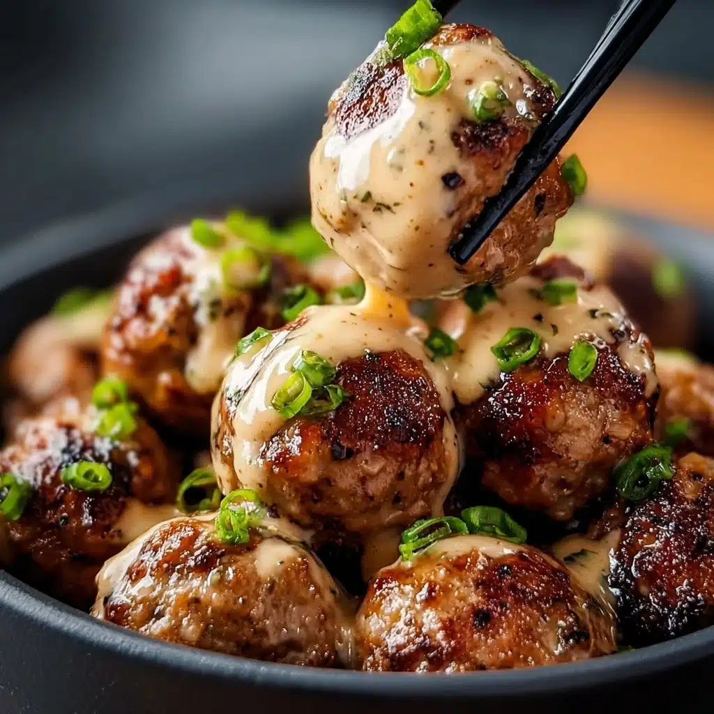 Korean BBQ Meatballs with Spicy Mayo Dip Recipe - Recipe Image