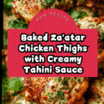 Baked Za'atar Chicken Thighs with Tahini Recipe