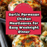 Garlic Parmesan Chicken Meatloaves Recipe