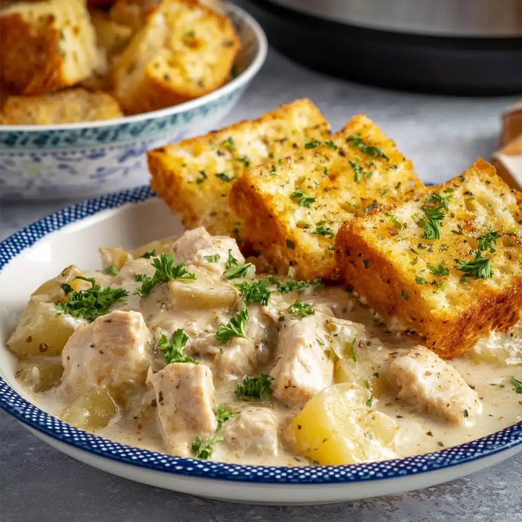 Garlic Parmesan Crockpot Chicken and Potatoes Recipe - Recipe Image