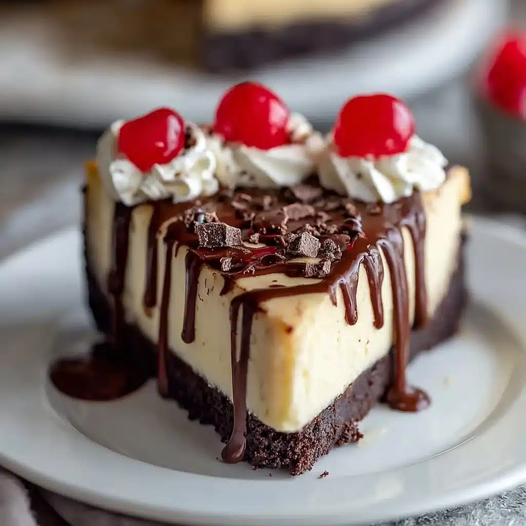 Hot Fudge Sundae Brownie Cheesecake Recipe - Recipe Image