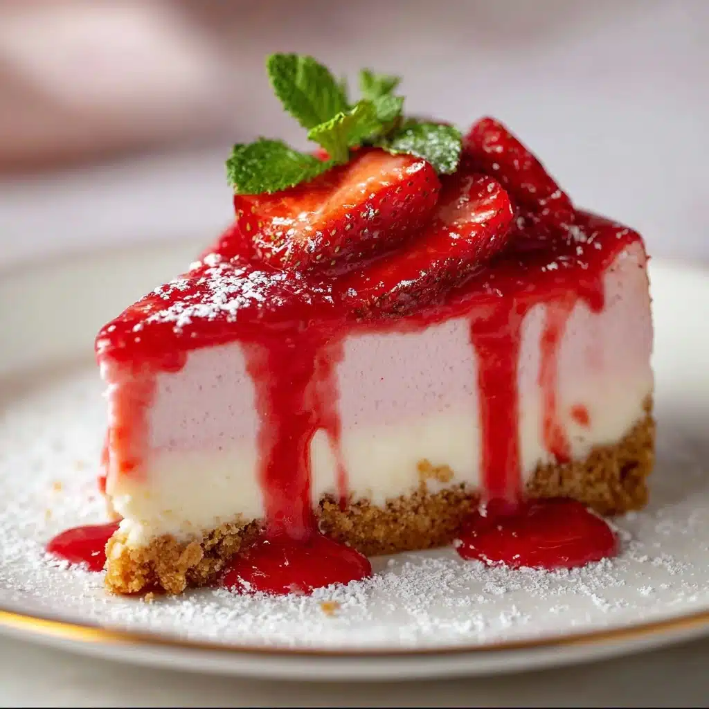 Velvet Strawberry Cheesecake Recipe - Recipe Image