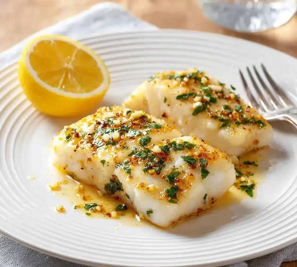 Garlic Butter Baked Cod Recipe