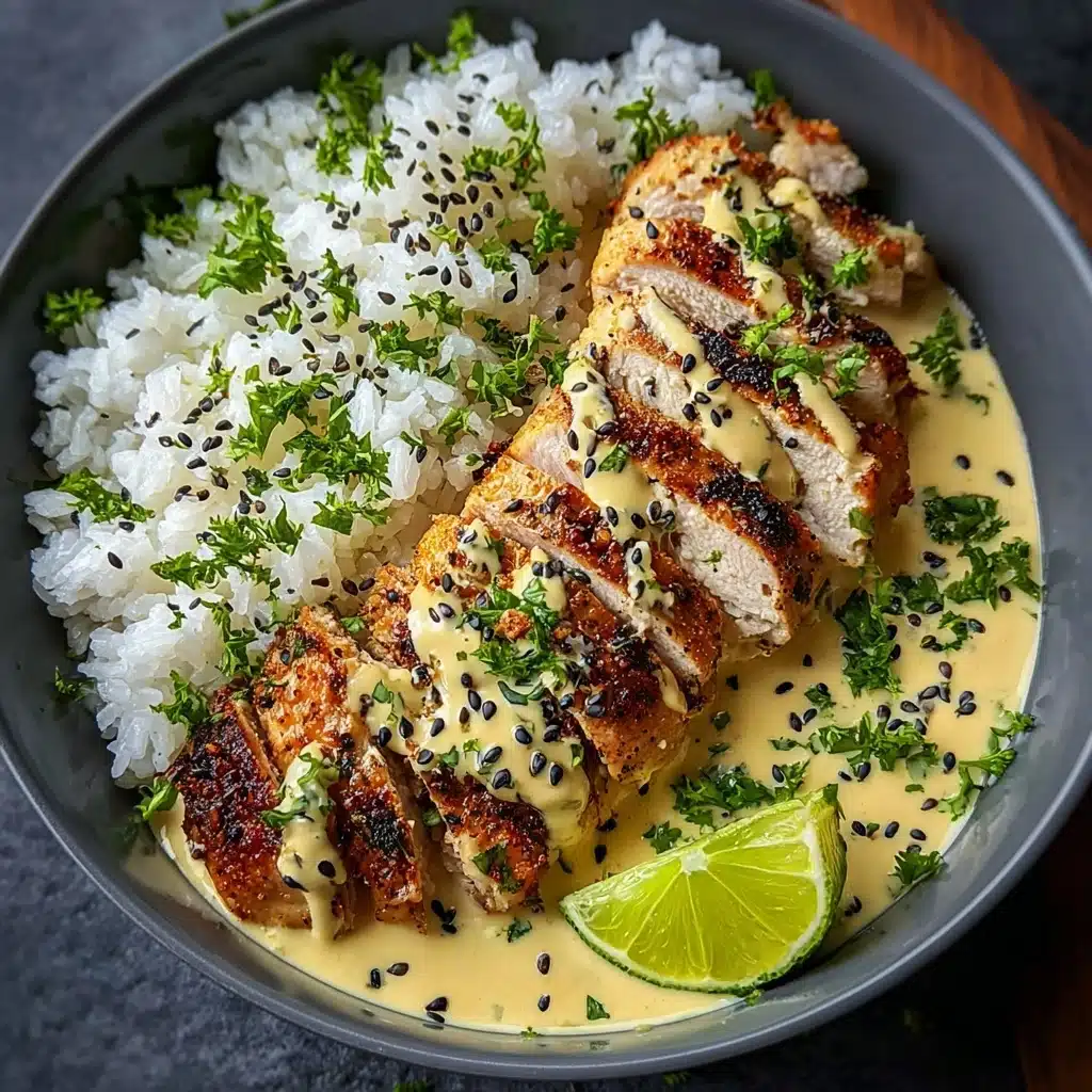 Creamy Garlic Chicken Bowls Recipe - Recipe Image
