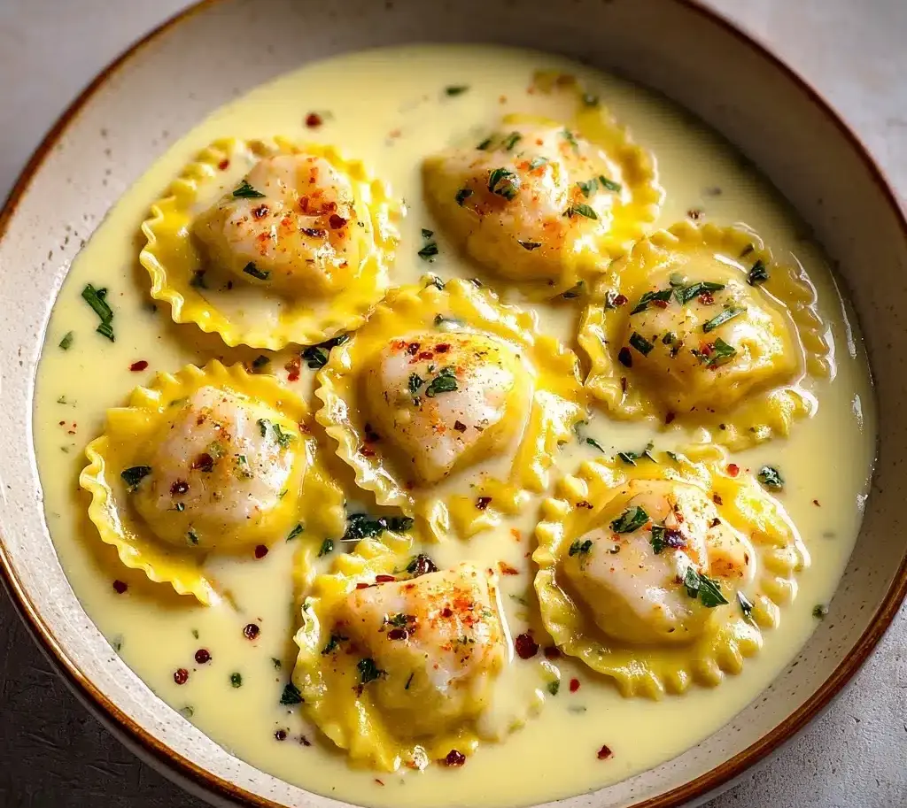 Lobster Ravioli in Lemon Butter Sauce Recipe