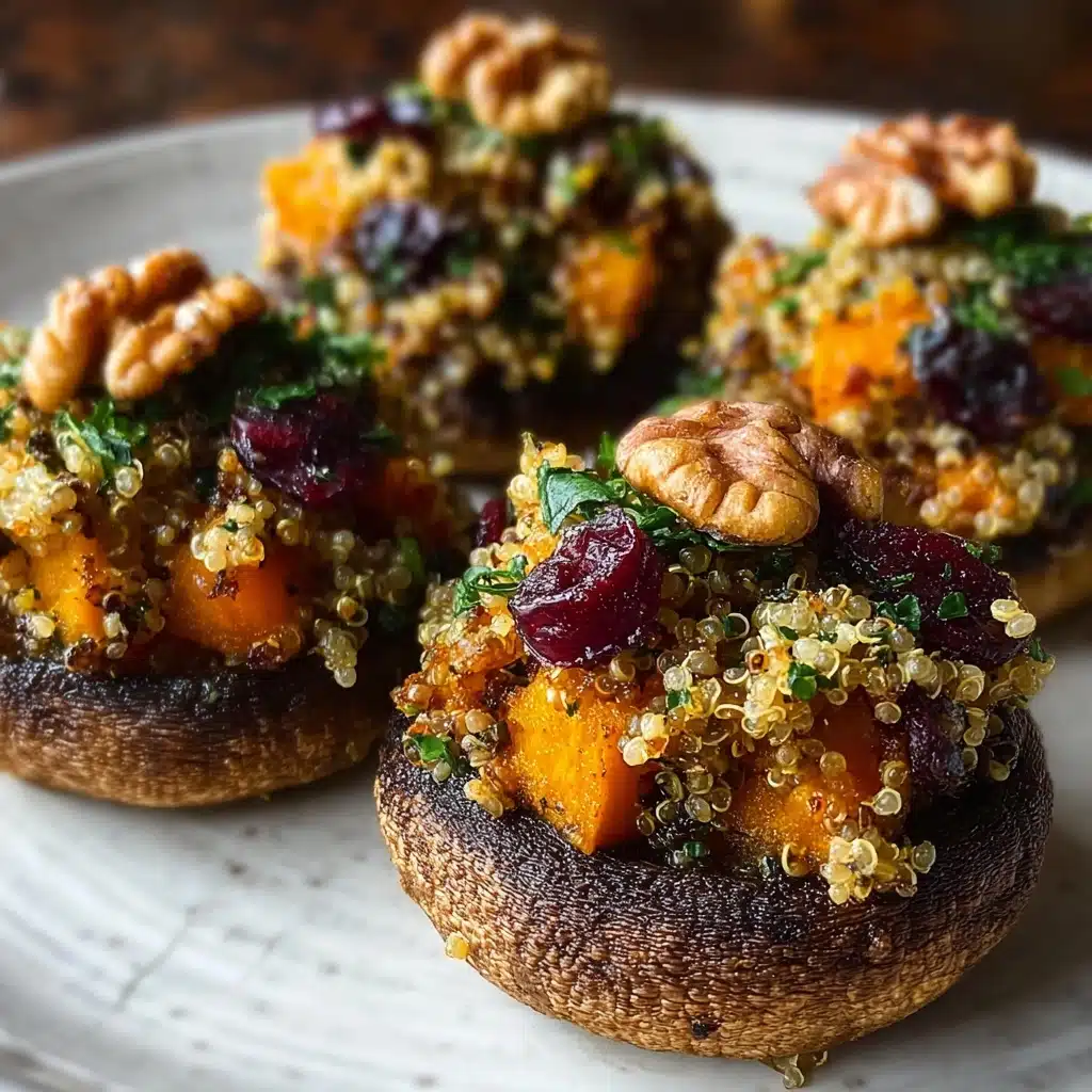 Autumn Harvest Stuffed Portobello Mushrooms Recipe - Recipe Image
