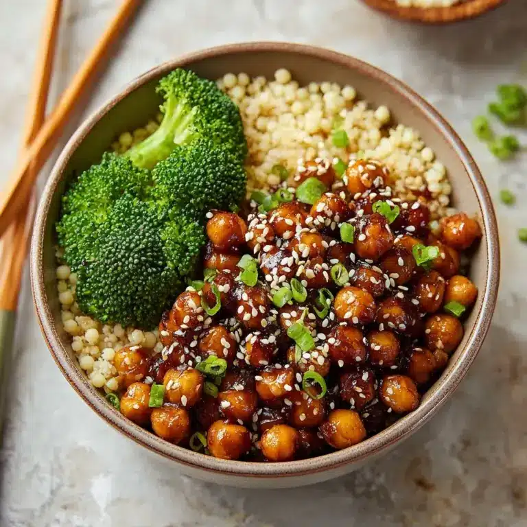 Vegan Sticky Sesame Chickpeas Recipe