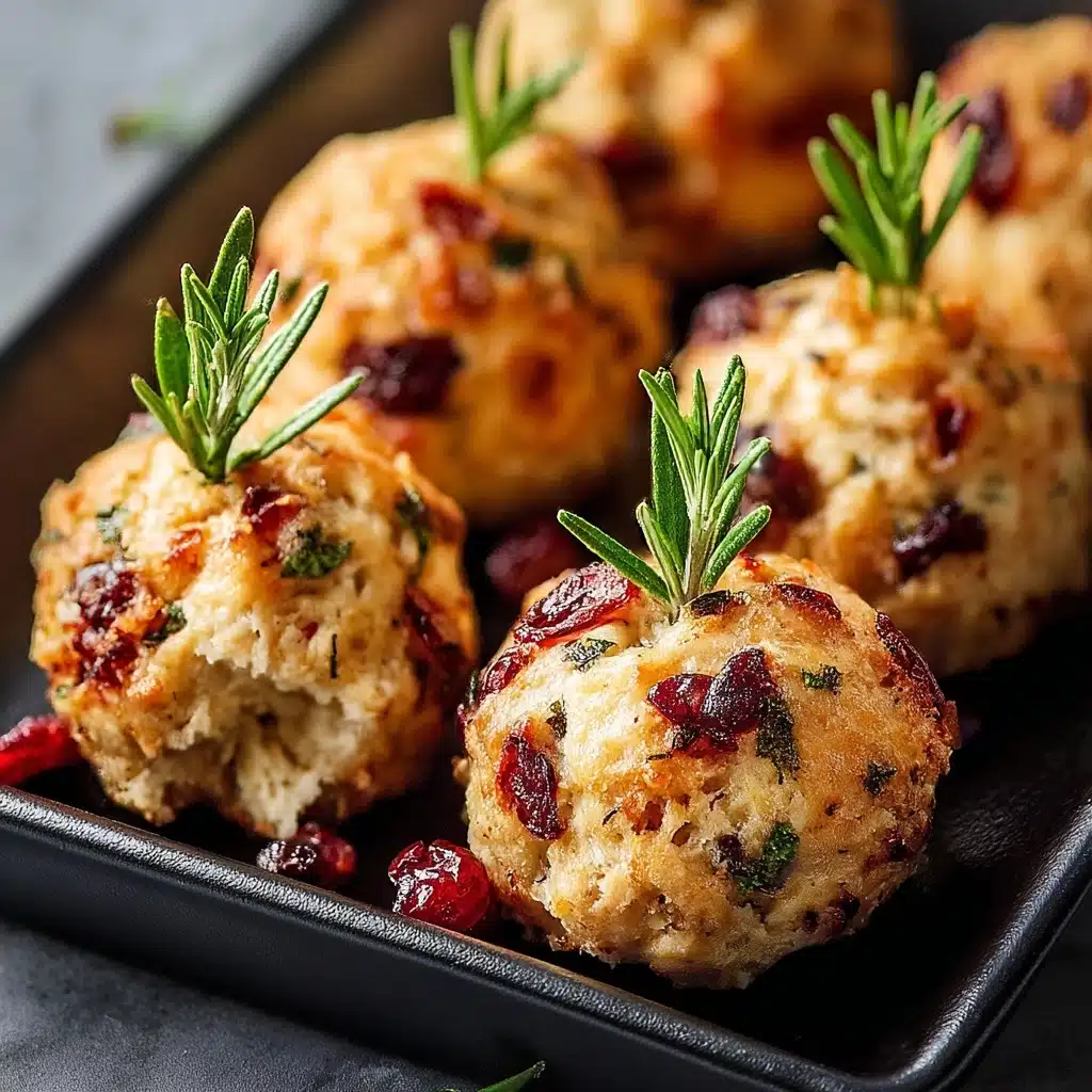Cranberry & Turkey Stuffing Balls Recipe - Recipe Image