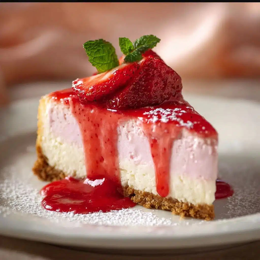 Velvet Strawberry Cheesecake Recipe - Recipe Image
