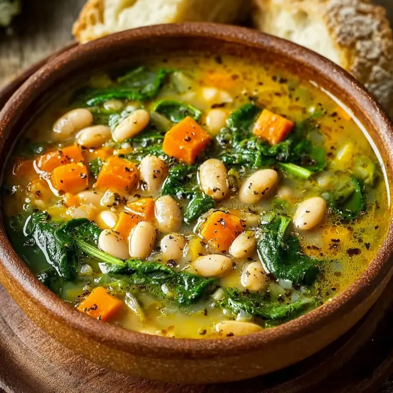 Spinach, Lentil, and Butter Bean Soup Recipe