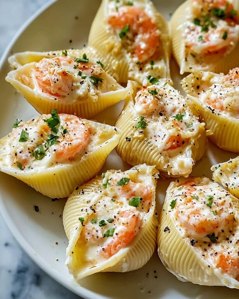 Creamy Seafood Stuffed Shells Recipe