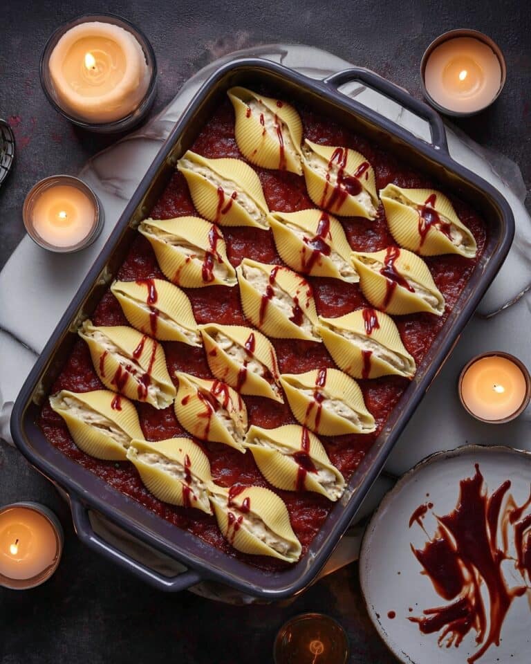 Zombie Guts Stuffed Shells Recipe