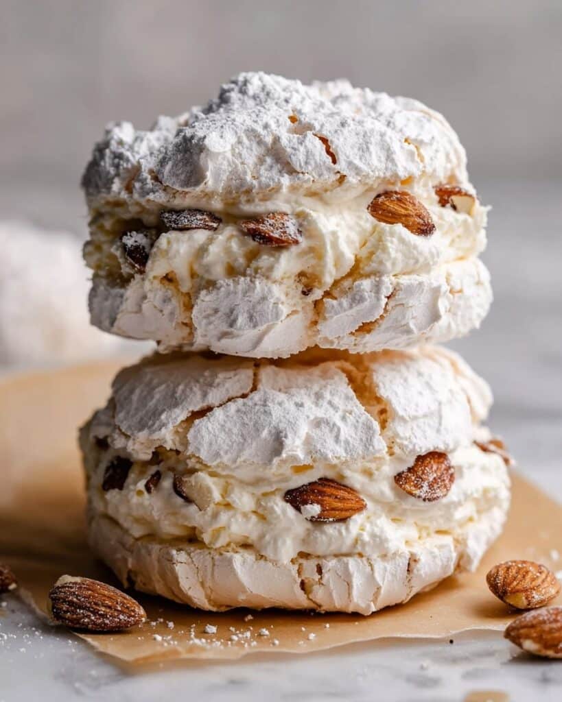 Almond Dacquoise Cream Clouds Recipe