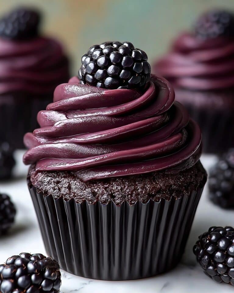 Dark Chocolate Blackberry Cupcakes Recipe