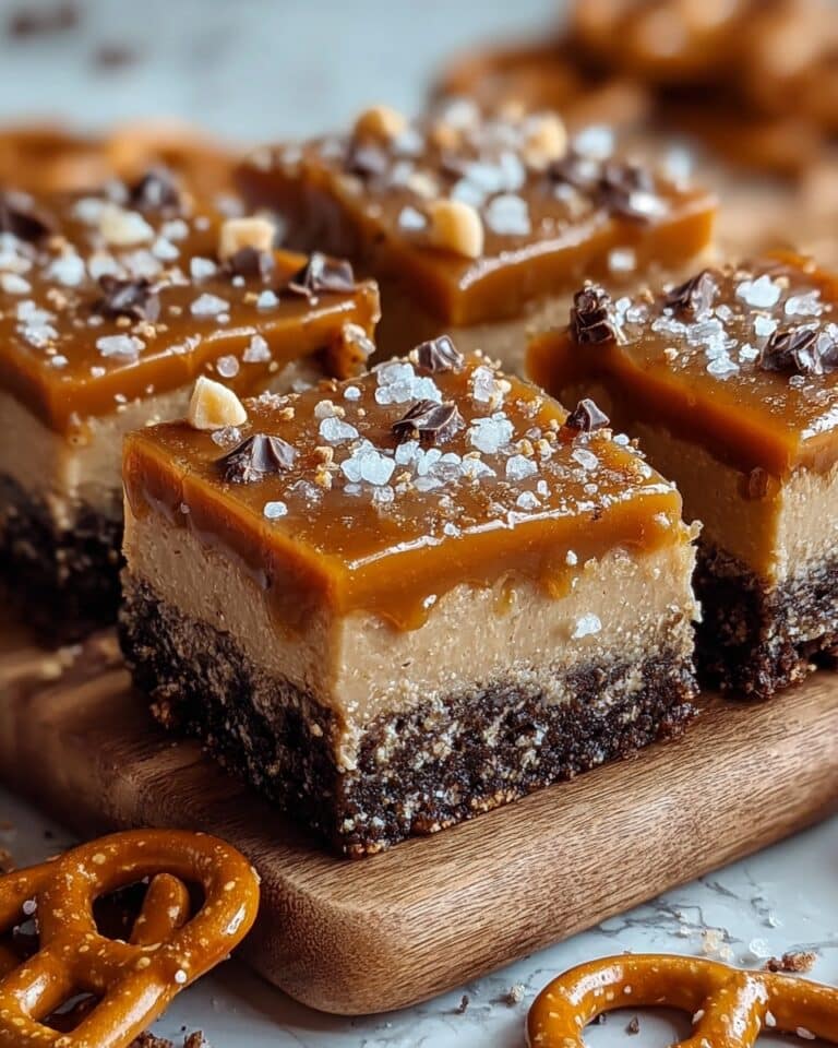 Sweet & Salty Pretzel Caramel Blondies Recipe