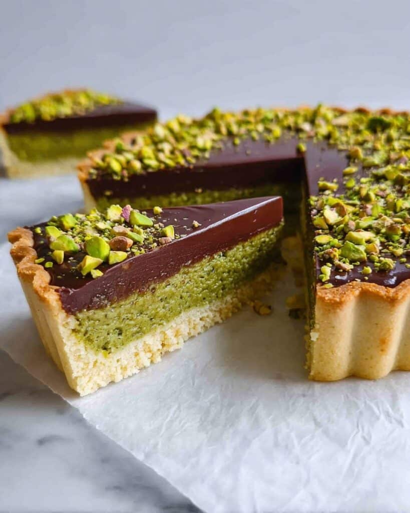 Dubai Chocolate Tart with Pistachio Kataifi Filling Recipe