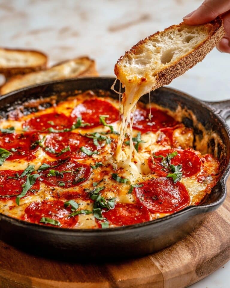 Hot Honey & Basil Pepperoni Pizza Dip Recipe